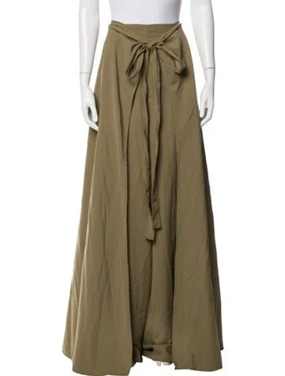 Pre-owned Andrea Iyamah Wide Leg Pants In Green
