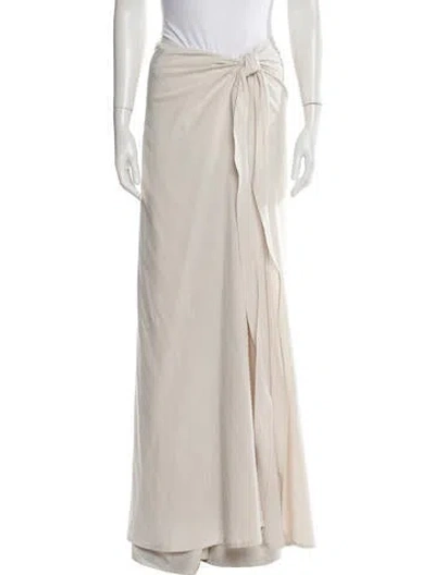 Pre-owned Andrea Iyamah Wide Leg Pants In Neutral