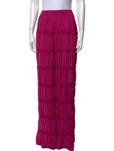 Pre-owned Andrea Iyamah Wide Leg Pants In Pink