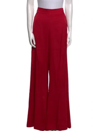 Pre-owned Andrea Iyamah Wide Leg Pants In Red