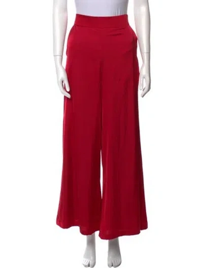 Pre-owned Andrea Iyamah Wide Leg Pants In Red