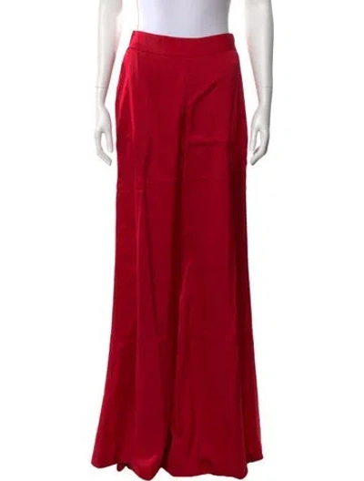 Pre-owned Andrea Iyamah Wide Leg Pants In Red