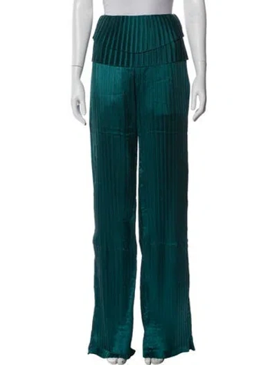 Pre-owned Andrea Iyamah Wide Leg Pants W/ Tags In Green