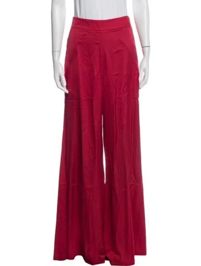 Pre-owned Andrea Iyamah Wide Leg Pants W/ Tags In Red