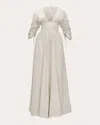 Andrea Iyamah Women's Adelle Cotton Corset Maxi Dress In White