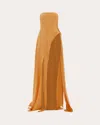 Andrea Iyamah Women's Fora Curved Asymmetric Strapless Maxi Top