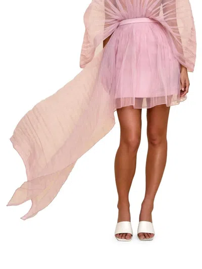 Andrea Iyamah Women's Ime Organza Miniskirt In Pink