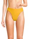 Andrea Iyamah Women's Kasa Print Bikini Bottom In Mustard