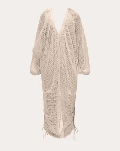 ANDREA IYAMAH WOMEN'S META CROCHETED COTTON COCOON MAXI COVER-UP