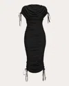 Andrea Iyamah Women's Ratu Ruched Mesh Midi Dress In Black