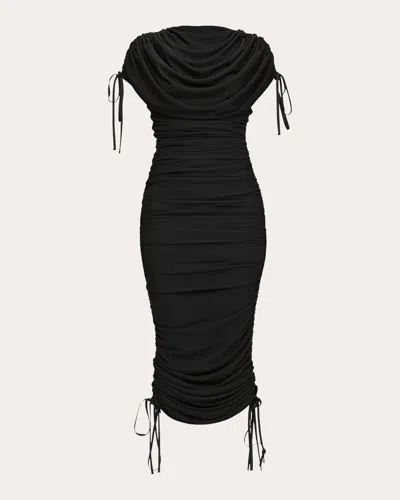 ANDREA IYAMAH WOMEN'S RATU RUCHED MESH MIDI DRESS
