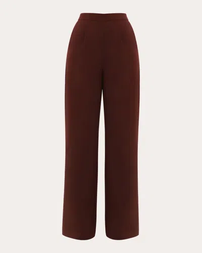 Andrea Iyamah Women's Uta Jersey Bootcut Pants In Brown