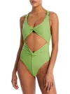 ANDREA IYAMAH WOMENS CUT-OUT TIE BACK ONE-PIECE SWIMSUIT