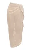 Andrea Iyamah Zura Netted Cotton Sarong In White