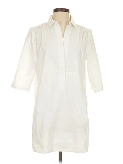 Pre-owned Andrea Jovine 3/4 Sleeve Button Down Shirt In White