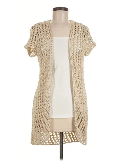 Pre-owned Andrea Jovine Cardigan Sweater In Tan