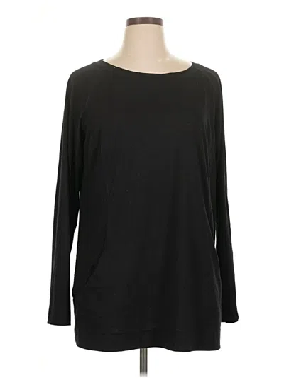 Pre-owned Andrea Jovine Long Sleeve Top Black Boatneck Tops