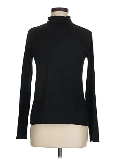 Pre-owned Andrea Jovine Long Sleeve Top Black Turtleneck Tops
