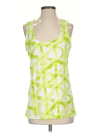 Pre-owned Andrea Jovine Tank Top Green Square Neckline Tops