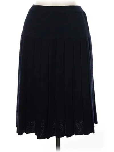 Pre-owned Andrea Jovine Wool Skirt In Black
