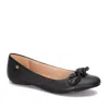 Andrea Leather Comfort Ballerinas In Black