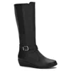 Andrea Leather Riding Boots In Black