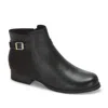 Andrea Low Heel Booties In Black