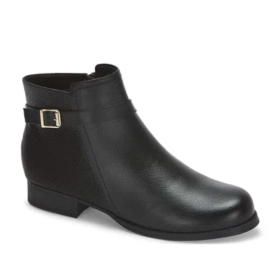 Andrea Low Heel Booties In Black