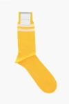 ANDREA MARIANI SOLID COLOR COTTON BLEND SOCKS WITH CONTRASTING DETAIL