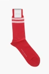 ANDREA MARIANI SOLID COLOR COTTON BLEND SOCKS WITH CONTRASTING DETAIL