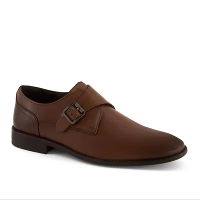 Andrea Men's Buckle Closure Leather Oxford Shoes In Light Brown