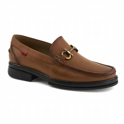 Andrea Men's Horsebit Buckle Leather Loafer In Brown