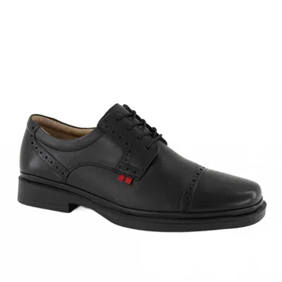 Andrea Men's Lace Closure Leather Oxford Shoes In Black
