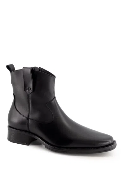 Andrea Men's Leather Boots In Black
