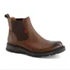 Andrea Men's Leather Boots In Brown