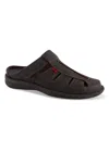 Andrea Men's Leather Clogs Dark In Brown