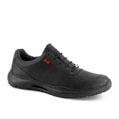 Andrea Men's Leather Comfort Sneaker In Black
