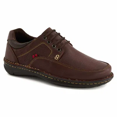 Andrea Men's Leather Oxford In Brown