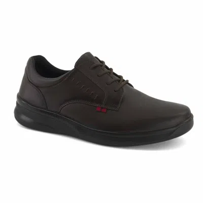 Andrea Men's Leather Oxford Shoes In Dark Brown
