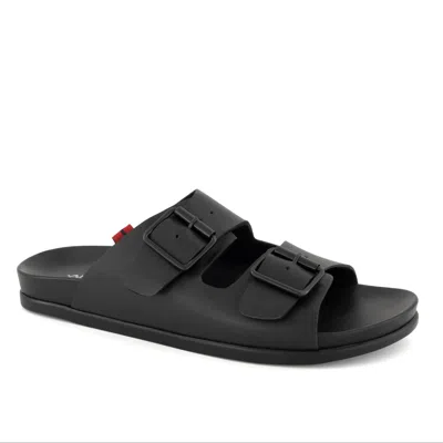 Andrea Men's Leather Sandals In Black