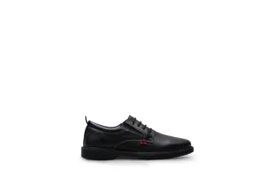Andrea Men's Leather Upper And Rubber Sole Oxford Shoes In Black