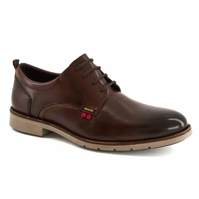 Andrea Men's Oxford Leather Shoe In Dark Brown
