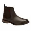 Andrea Men's Pull-on Leather Boots In Dark Brown In Brown
