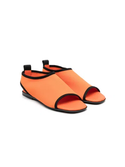 Andrea Montelpare Kids' Contrasting-trim Open-toe Sandals In Orange