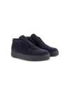 Andrea Montelpare Mid-top Suede Boots In Blue