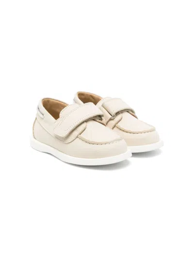 Andrea Montelpare Kids' Nubuck Loafers In Neutrals