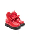Andrea Montelpare Patent-leather Ankle Boots In Red