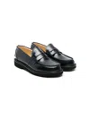Andrea Montelpare Penny-slot Leather Loafers In 蓝色