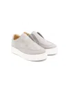 Andrea Montelpare Suede Loafers In Grey