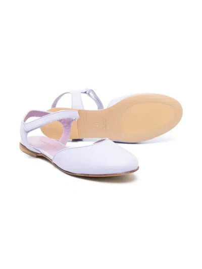 Andrea Montelpare Kids' Touch-strap Ballerina Shoes In Purple